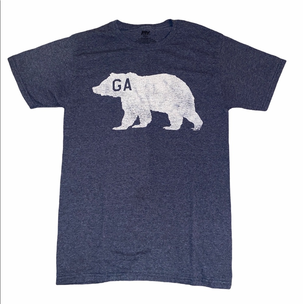 Women’s Blue MV Sports Georgia Bear T-Shirt Small